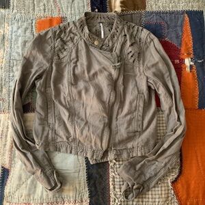 Free People Olive/Khaki Moto Jacket size 4